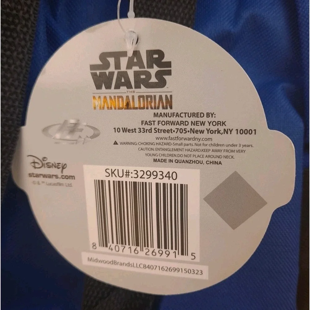 Star Wars The Mandalorian Grogu Baby Yoda Mini Backpack Fast‎ Forward NY NWT